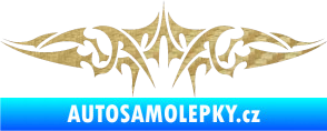 Samolepka Tetování 120 3D karbon zlatý