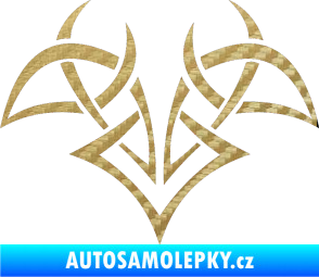 Samolepka Tetování 124 3D karbon zlatý