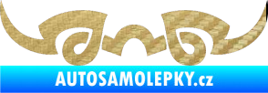 Samolepka Tetování 127 3D karbon zlatý