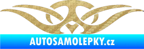 Samolepka Tetování 128 3D karbon zlatý