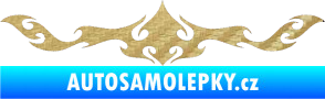 Samolepka Tetování 132 3D karbon zlatý