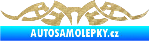Samolepka Tetování 141 3D karbon zlatý