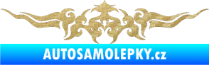 Samolepka Tetování 142 3D karbon zlatý