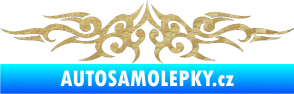 Samolepka Tetování 143 3D karbon zlatý