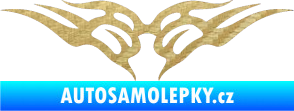 Samolepka Tetování 146 3D karbon zlatý