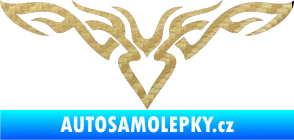Samolepka Tetování 147 3D karbon zlatý