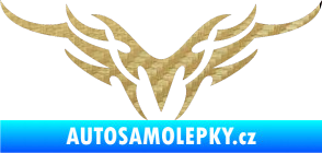 Samolepka Tetování 148 3D karbon zlatý