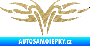 Samolepka Tetování 151 3D karbon zlatý