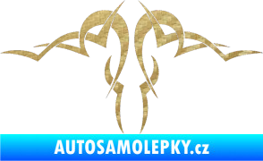 Samolepka Tetování 188 3D karbon zlatý
