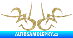 Samolepka Tetování 189 3D karbon zlatý
