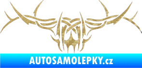 Samolepka Tetování 192 3D karbon zlatý
