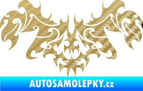 Samolepka Tetování 193 3D karbon zlatý