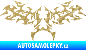 Samolepka Tetování 201 3D karbon zlatý
