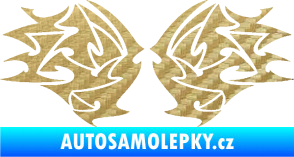 Samolepka Tetování 205 3D karbon zlatý
