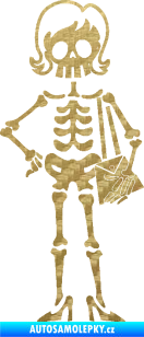 Samolepka The Bone Family Máma 3D karbon zlatý
