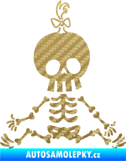 Samolepka The Bone Family Mimi holčička 3D karbon zlatý
