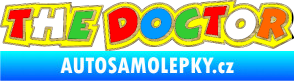 Samolepka The Doctor barevná - Valentino Rossi 3D karbon zlatý