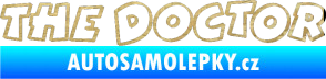 Samolepka The Doctor obrys 3D karbon zlatý