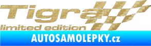 Samolepka Tigra limited edition pravá 3D karbon zlatý
