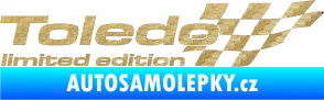 Samolepka Toledo limited edition pravá 3D karbon zlatý