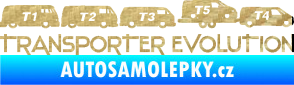 Samolepka Transporter evolution - pravá 3D karbon zlatý
