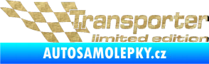 Samolepka Transporter limited edition levá 3D karbon zlatý