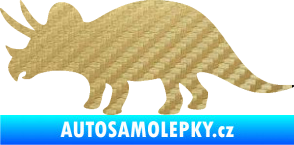 Samolepka Triceratops 001 levá 3D karbon zlatý