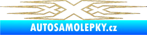 Samolepka Triple x 3D karbon zlatý