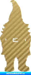 Samolepka Trpaslík 001 levá 3D karbon zlatý