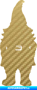 Samolepka Trpaslík 001 pravá 3D karbon zlatý