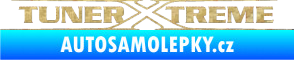 Samolepka Tuner extreme obrys 3D karbon zlatý
