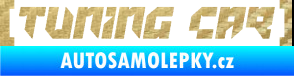 Samolepka Tuning car 3D karbon zlatý