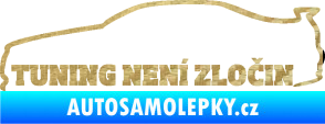 Samolepka Tuning není zločin 001 3D karbon zlatý
