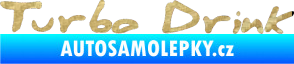 Samolepka Turbo drink 3D karbon zlatý