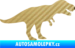 Samolepka Tyrannosaurus Rex 001 pravá 3D karbon zlatý