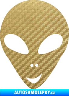 Samolepka UFO 004 levá 3D karbon zlatý
