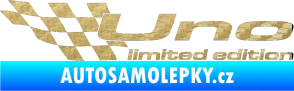 Samolepka Uno limited edition levá 3D karbon zlatý