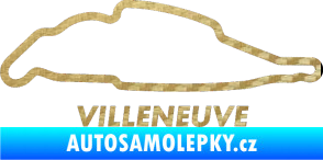 Samolepka Okruh Villeneuve 3D karbon zlatý