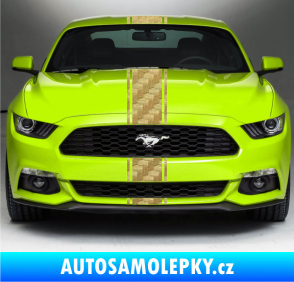 Samolepka Viper pruhy 1,5 cm + 16 cm + 1,5 cm 3D karbon zlatý