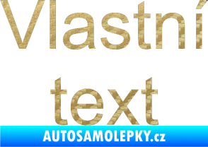 Samolepka Vlastní text - Arial 3D karbon zlatý