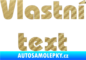 Samolepka Vlastní text - Bahamas Heavy 3D karbon zlatý