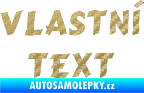 Samolepka Vlastní text - Cancun 3D karbon zlatý