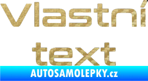Samolepka Vlastní text - Conthrax 3D karbon zlatý