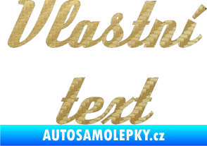Samolepka Vlastní text - Deftone 3D karbon zlatý