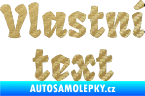 Samolepka Vlastní text - Fruktur 3D karbon zlatý