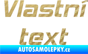 Samolepka Vlastní text - Hemi Head 3D karbon zlatý
