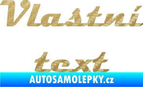 Samolepka Vlastní text - Magneto 3D karbon zlatý