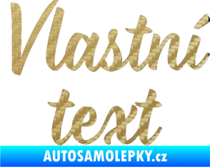 Samolepka Vlastní text - Monarda 3D karbon zlatý