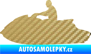 Samolepka Vodní skútr 003 levá 3D karbon zlatý