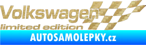 Samolepka Volkswagen limited edition pravá 3D karbon zlatý